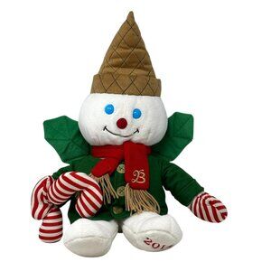 MR. BINGLE 2014 Christmas Snowman 23" Plush Candy Cane Green Jacket